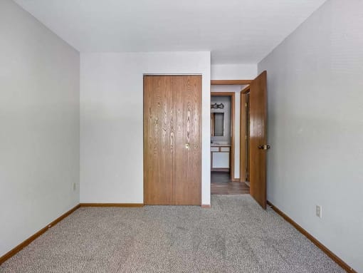 bedroom across from bathroom