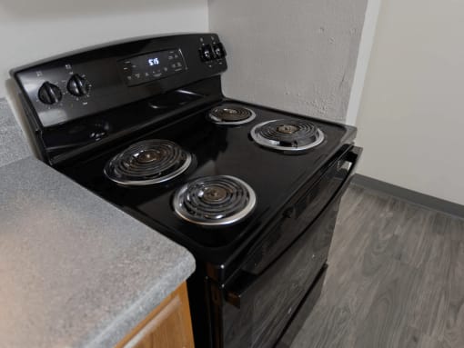 apartment kitchen with appliances