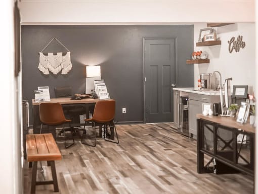 clubhouse area at willow crossings apartments
