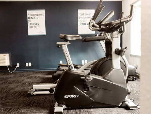 Exercise Bikes in Gym at Willow crossings apartments