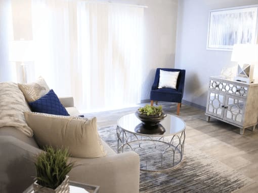 beautiful living room with natural light