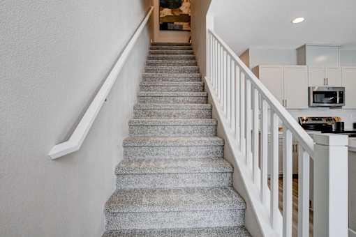 A staircase at Copper Creek Apartments, Las Vegas