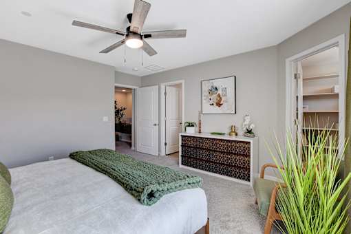 Decorated Bedroom at Copper Creek Apartments, Nevada
