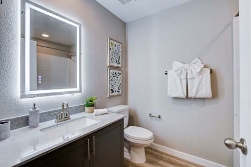 Spa Inspired Bathroom at Copper Creek Apartments, Las Vegas