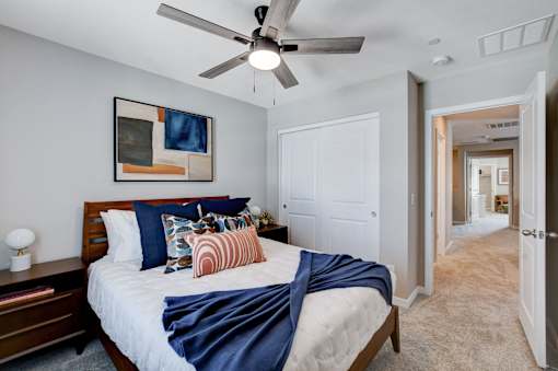 Bedroom And Hallway at Copper Creek Apartments, Las Vegas, 89123