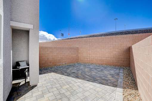 Patio In Backyard at Copper Creek Apartments, Las Vegas Nevada