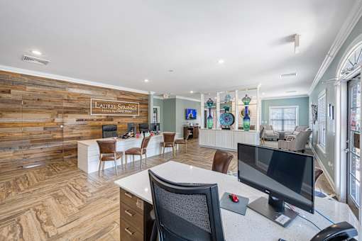 Clubhouse with Island and seating at Laurel Springs