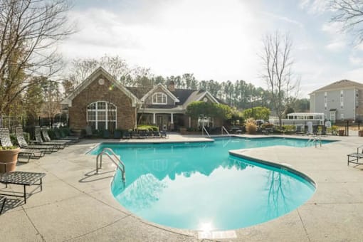 the swimming pool at the residence on lamar apartment homes