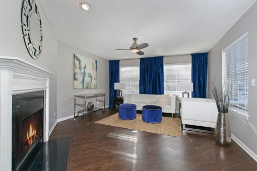 Living room at Brookdale Lakes, Naperville, IL, 60563
