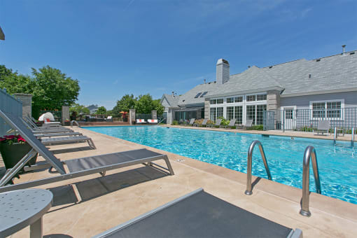Outdoor pool area at Brookdale Lakes, Illinois, 60563