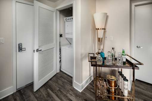Fusion Encore Hollywood Apartments with in-unit stackable laundry.