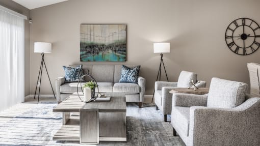 Bedford Place Apartments Blacklick Ohio Updated Living Room, Abundant Natural Sunlight, Carpeting, Spacios Living Room
