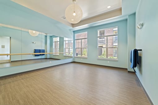 Residents of Austin Park Apartments in Miamisburg, OH have access to a yoga room and a fitness center with free weights.