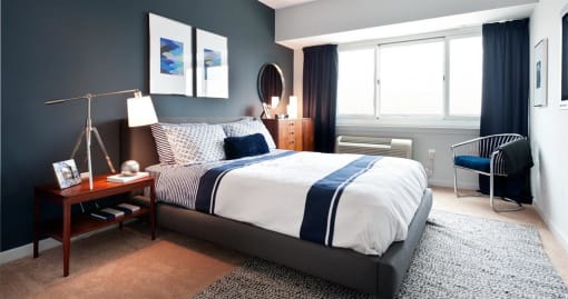 Model apartment bedroom