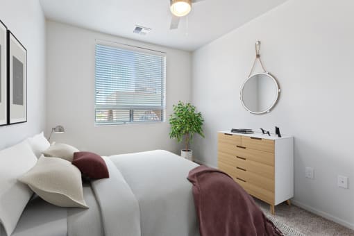 bedroom with large window