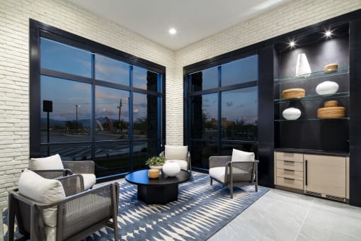 a seating area