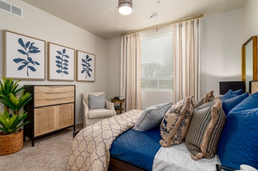 big bedroom with window