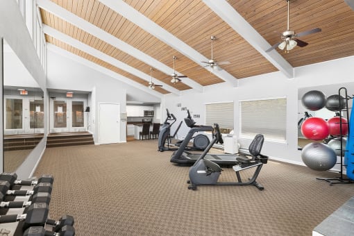 a gym with treadmills and other exercise equipment at the resort at governors crossing