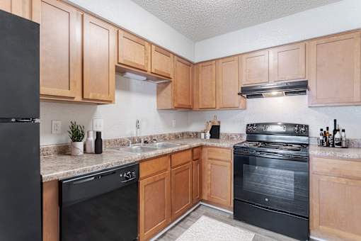 Kitchen with appliances at Hickory Lake, Antioch, 37013
