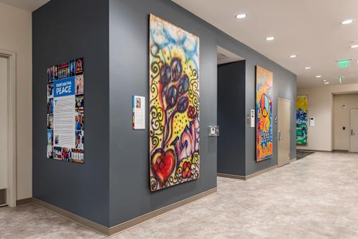 Lobby Interior at Residences at Delmar Divine, St. Louis