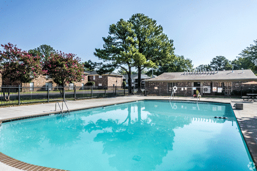 our apartments showcase an unique swimming pool at Azure Place Apartments, Memphis, TN