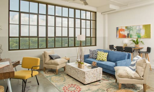 Classic Living Room at Parcels at Concourse, Memphis, TN, 38104