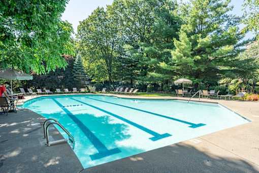 Kimball court pool in the fall