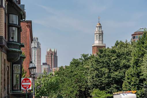 A cityscape view of Providence