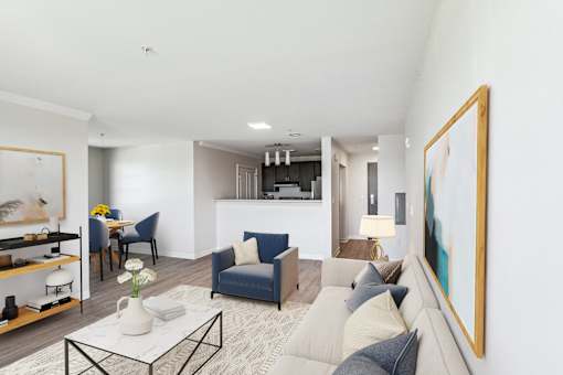 Apartment Living Room at Shoreline Grove Apartments in Branford, CT.