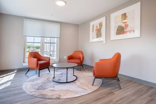 Seating Area at Shoreline Grove Apartments in Branford CT.