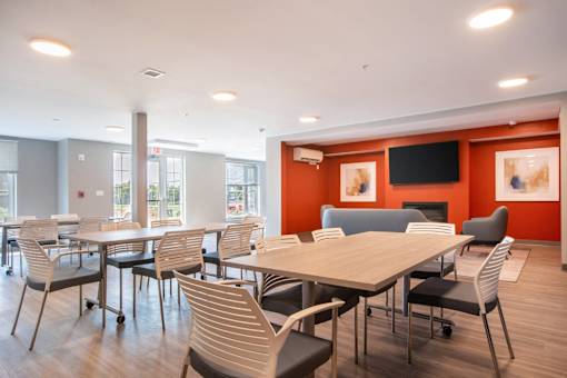Community Room at Shoreline Grove Apartments in Branford CT.