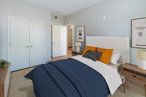 Comfortable Bedroom With Large Closet at Pok Oi Residences, Boston