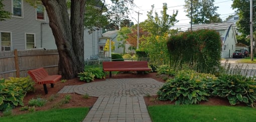 Community Courtyardat Cefalo Memorial Complex, Melrose, 02136