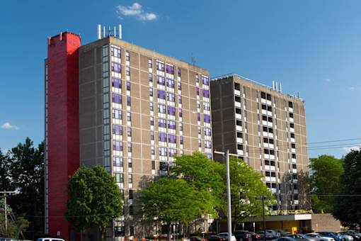 Exterior View of Ohav Sholom Apartments in Albany, NY.