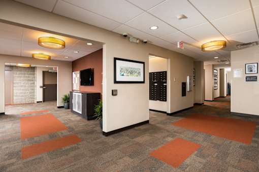Main Lobby at Ohav Sholom Apartments in Albany, NY.