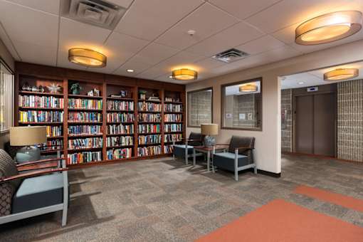 Library at Ohav Sholom Apartments in Albany, NY.