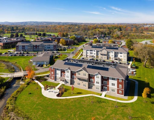 Arial  View at Meadows Senior Living Apartments, New Hartford, NY, 13413