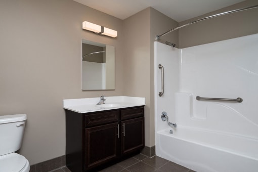 Bathroom at Meadows Senior Living Apartments, New Hartford, NY