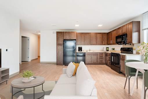 Kitchen, Dining, and Living Room in Leefort Terrace in Salem, MA