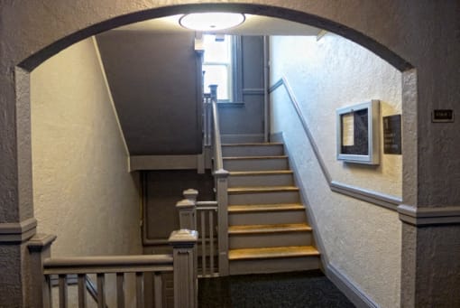 Stairway  at Conway Court, Massachusetts