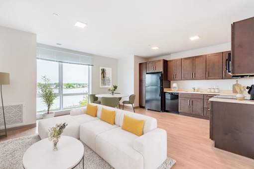 Kitchen, dining, and living room in Leefort Terrace, Salem, MA