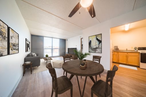 Open Floor Plan at Highpoint Towers Apartments, Erie, Pennsylvania