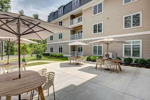 Outdoor Patio at The Bodhi at Island Creek Village, Duxbury