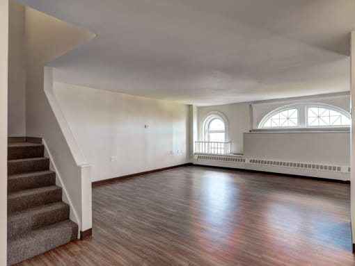 Designed Staircase at Chapman House, E. Boston, MA, 02128