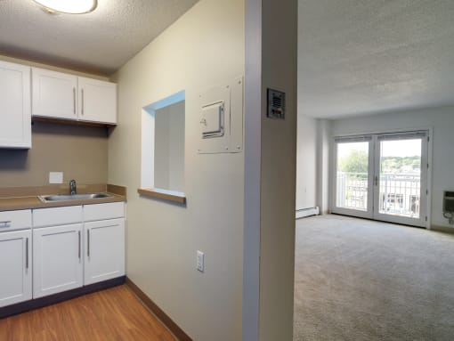 One Bedroom Senior Apartments at Jaclen Tower in Beverly, MA.