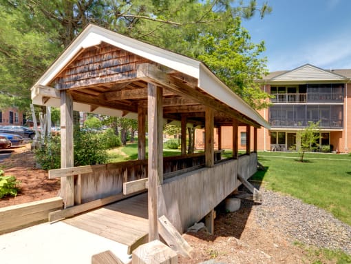 Walking Trail at Highland Glen Apartments in Westwood, MA.