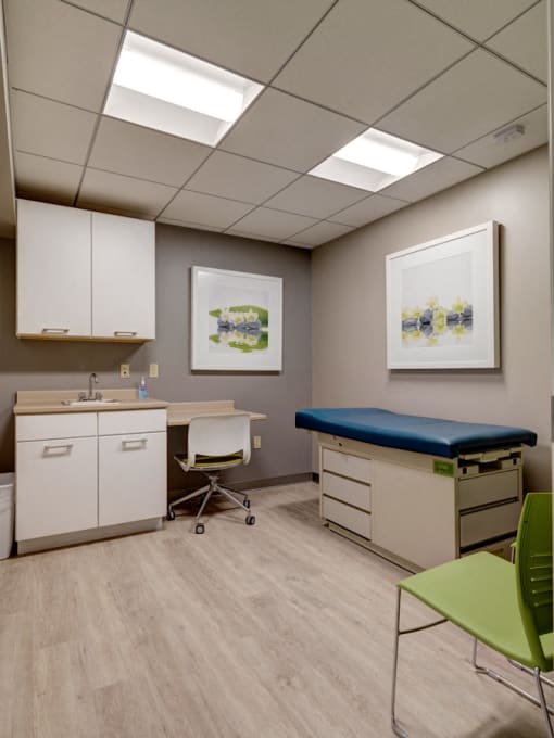 Wellness Office With Exam Table at Robinson Cuticura Mill Apartments in Malden , MA.