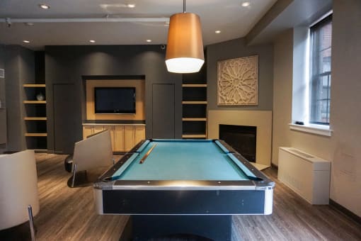 Community Clubhouse Pool Table  at The Cordovan at Haverhill Station, Haverhill, 01830