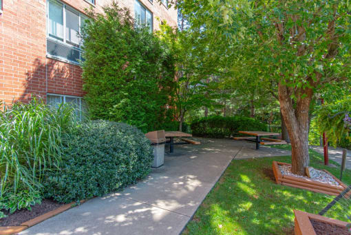 Outside Seating Area at Bridgeville Tower Bridgeville, Pennsylvania.