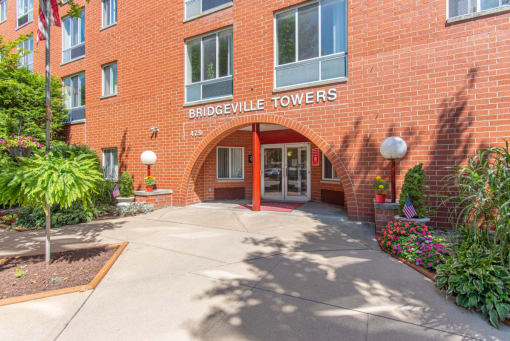 Main Entrance at Bridgeville Tower Bridgeville, Pennsylvania.